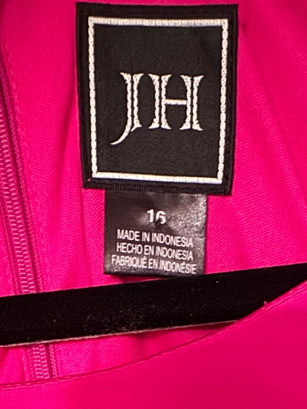 JH Size 16 Bright Pink Women’s Sleeveless Tank Dress w/ chiffon overlay - Picture 2 of 11